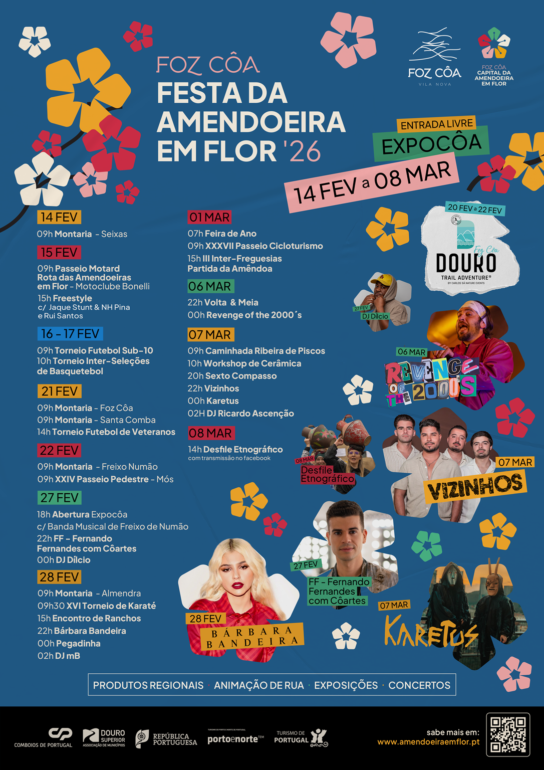 Cartaz Festa Amendoeira em Flor 2026